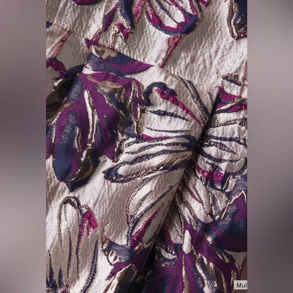 Lilly Pulitzer $268 Jollian Metallic Floral Jacquard Fit & Flare Dress Sz 14 NWT - Picture 5 of 6